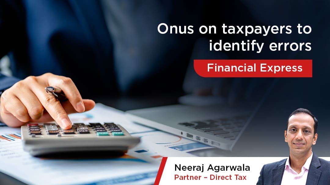 Onus on taxpayers to identify errors